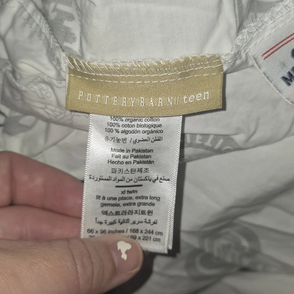 Pottery Barn Teen crisp white